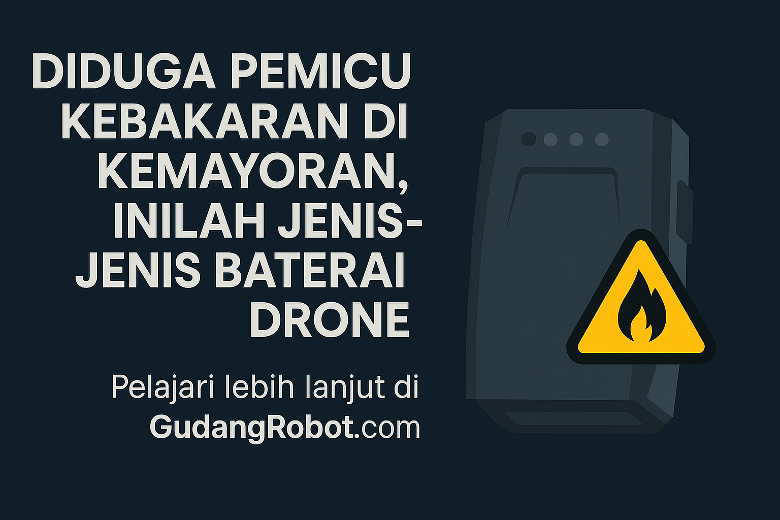 Diduga Pemicu Kebakaran di Kemayoran, Inilah Jenis-Jenis Baterai Drone